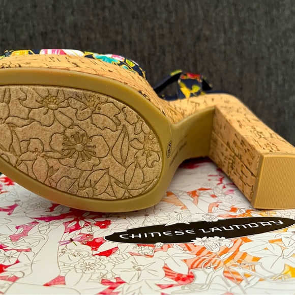 Brand New Navy Party Time Platform Sandals - Picture 5 of 5